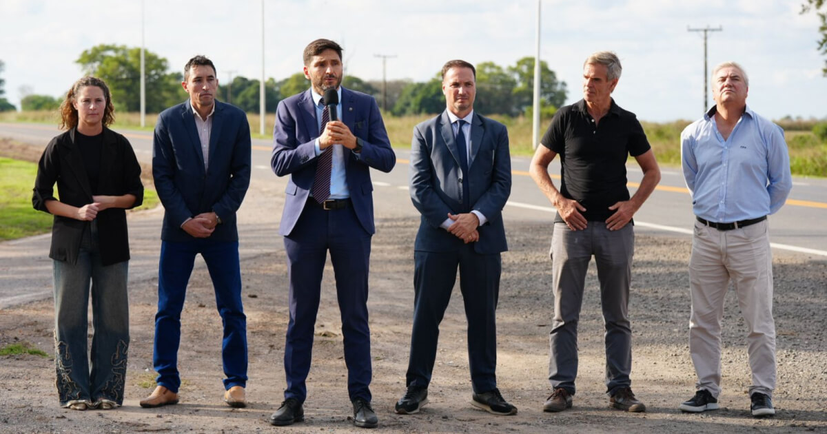 Pullaro inauguró tres tramos de repavimentación de rutas provinciales