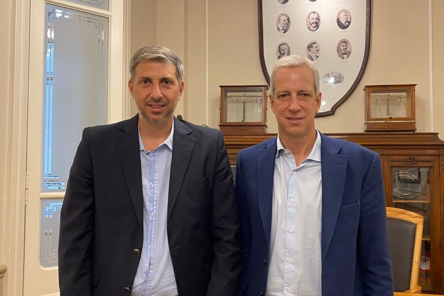 El diputado provincial Dionisio Scarpín fue recibido por Juan Pablo Durando, flamante presidente de la institución, Juan Pablo Durando.