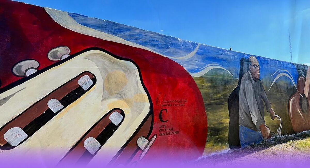 Mural en homenaje al destacado folklorista de Las Toscas, Hacha Gomez