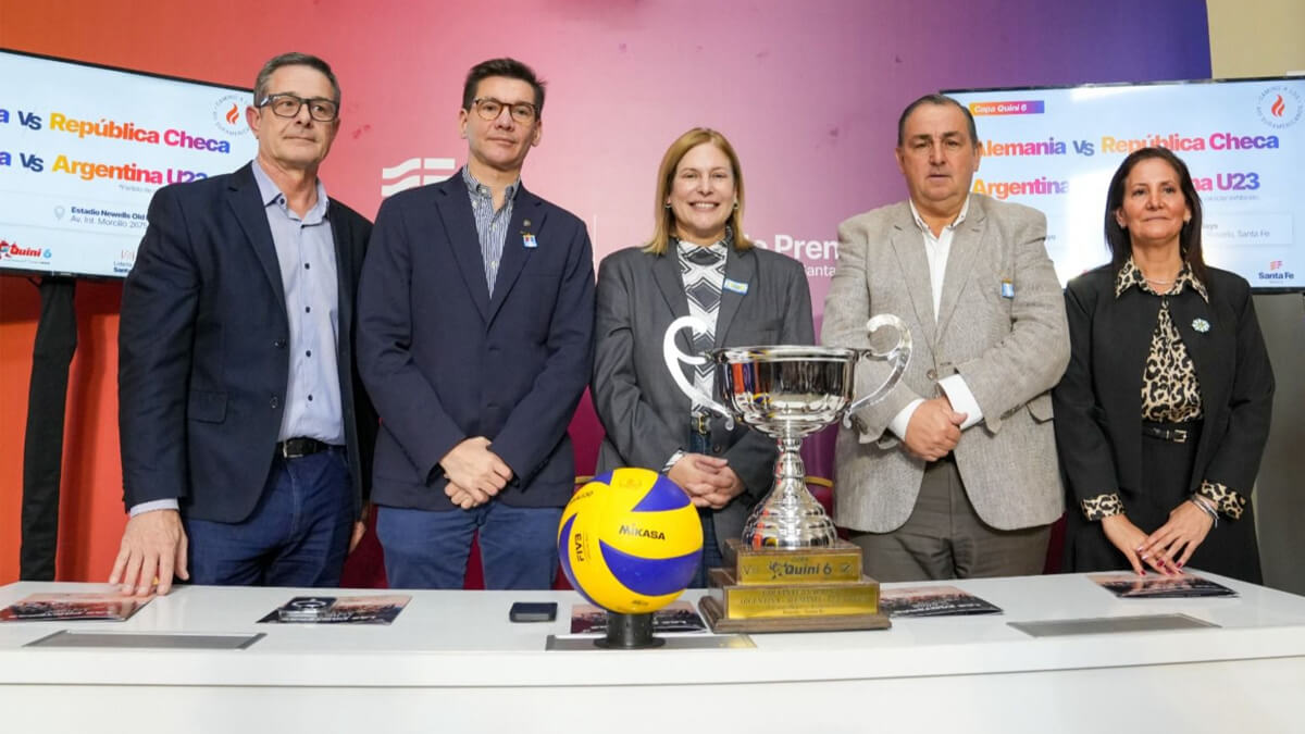 Presentación del triangular internacional que se jugará del 30 de mayo al 1 de junio, y forma parte de la Copa Quini 6.