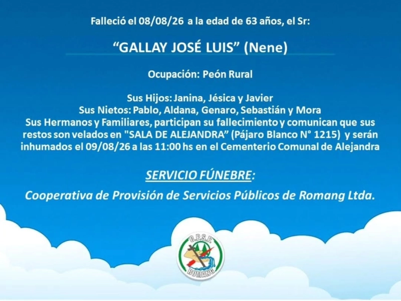 Necrológica José Luis Gallay