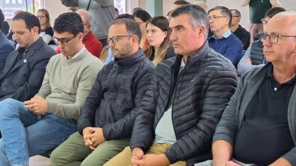 José Zorzón, presidente comunal de Los Laureles, durante su participación en el cierre del programa 'Planificar Santa Fe'