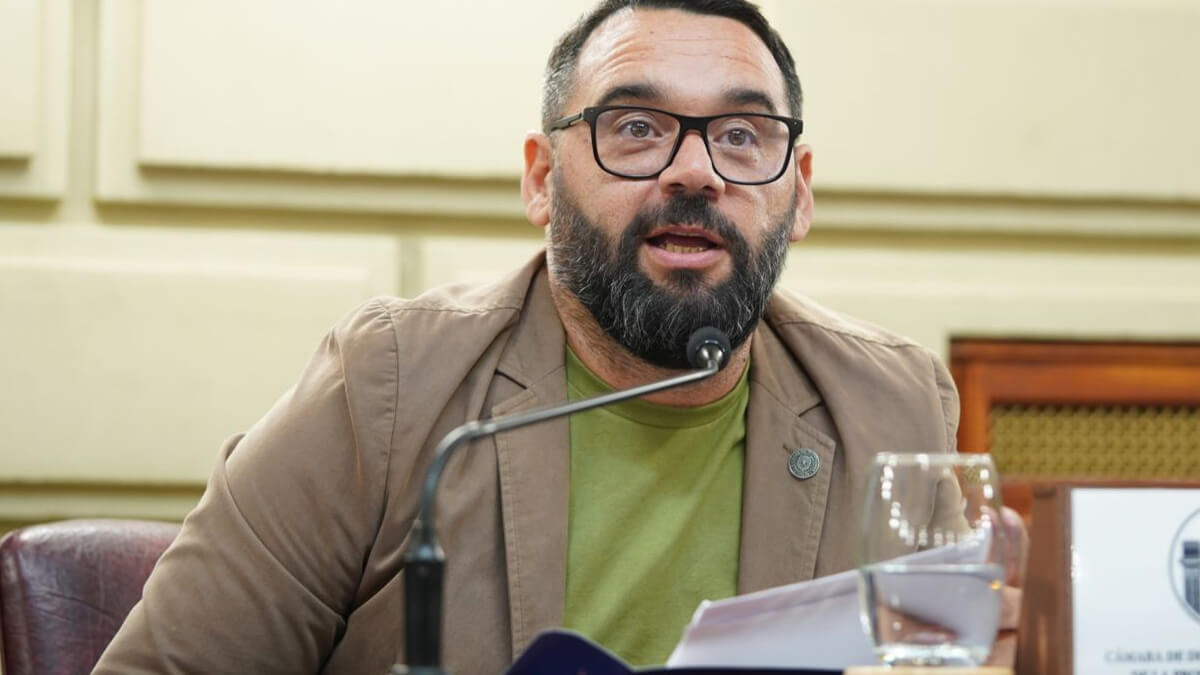 El diputado Sergio “Chiqui” Rojas toma la palabra en el recinto de la Cámara Baja