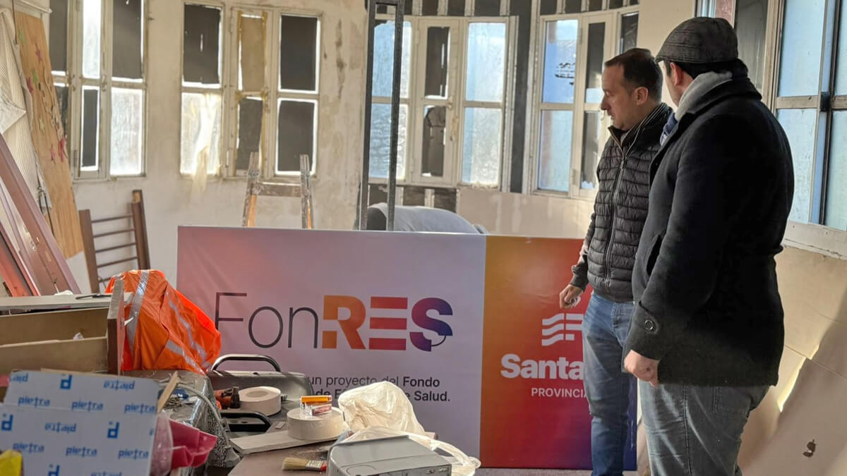Sede del SIES 107 donde se están ejecutando obras de refacción en Villa Ocampo