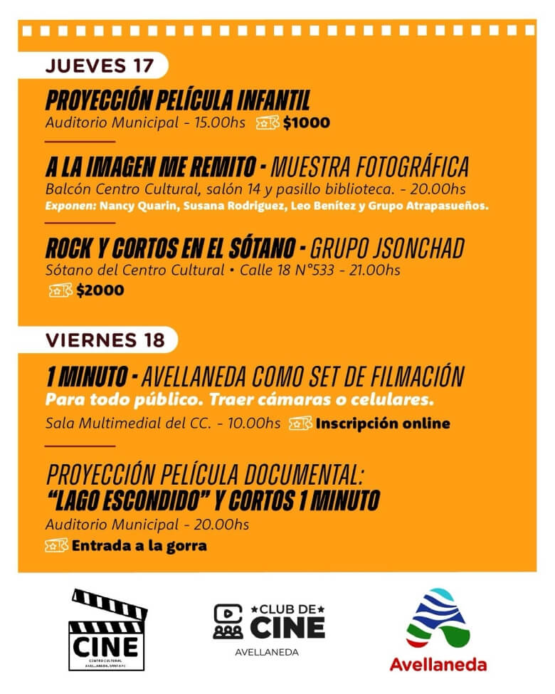 Programa de la 5a Muestra de Cine de la ciudad de Avellaneda