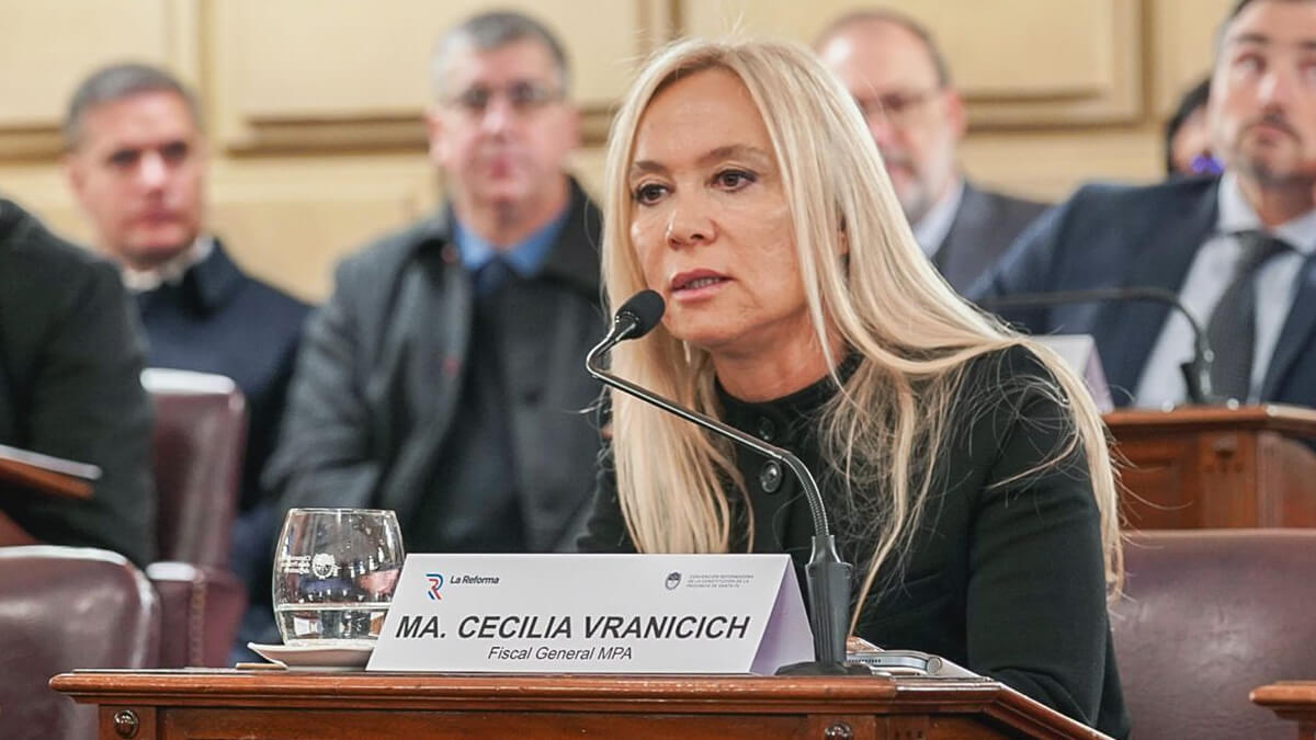 La fiscal general del Ministerio Público de la Acusación, María Cecilia Vranicich, durante su exposición en la Comisión de la Reforma Constitucional