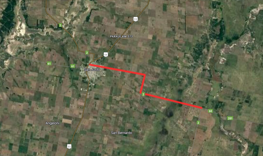 Mapa que marca el sector donde se realizará la obra