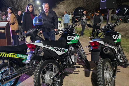 Motovehículos entregados a la Guardia Urbana y área de Tránsito de San Guillermo para fortalecer la seguridad