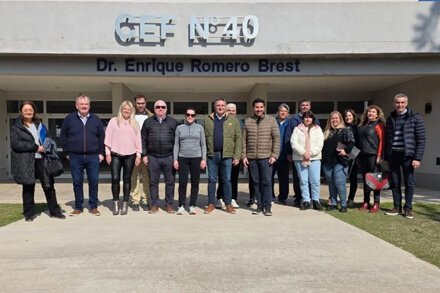 Felipe Michlig encabezó el anuncio de la construcción de un natatorio semiolímpico en el CEF N° 40 de Ceres