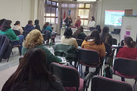 Instante del taller de Cuidados Básicos a la Persona Mayor realizado en Lanteri