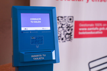 Dispositivo lector de tarjetas SUBE en una Terminal Automática