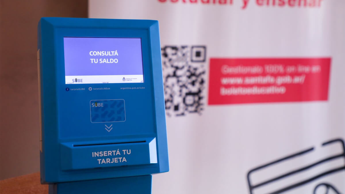 Dispositivo lector de tarjetas SUBE en una Terminal Automática