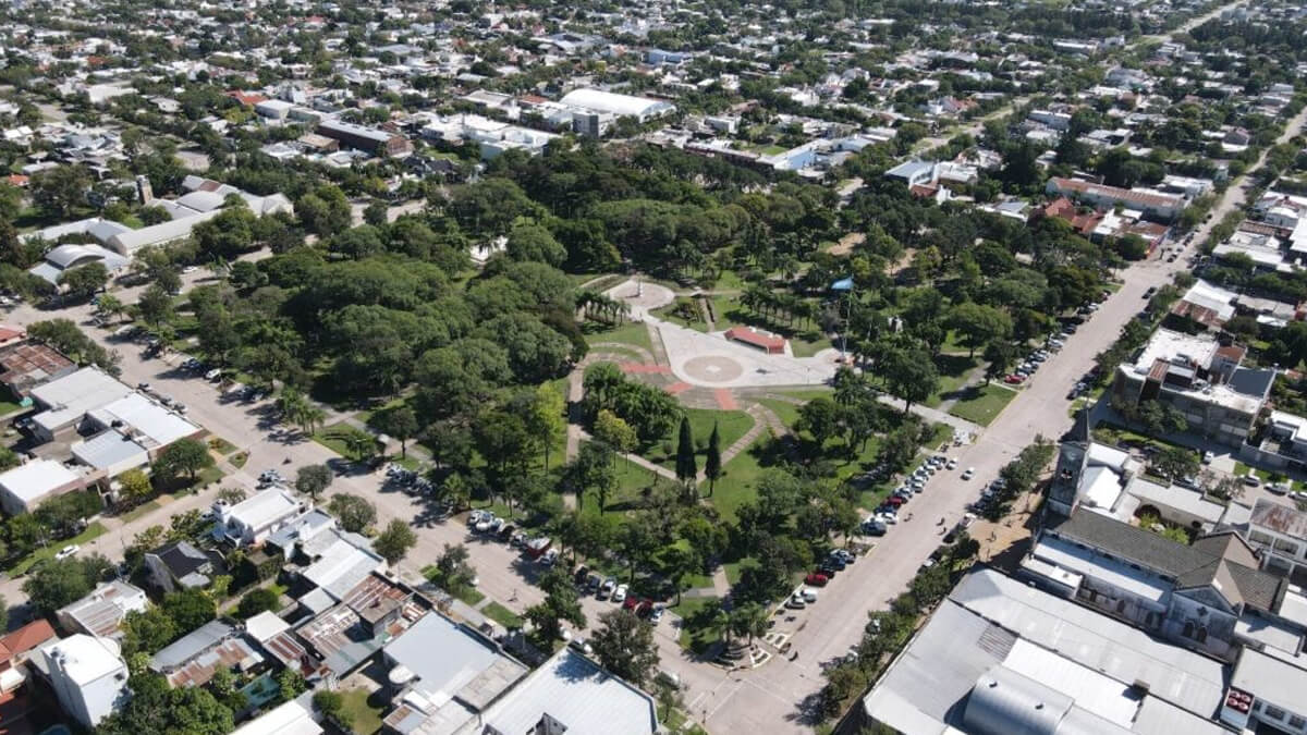 Foto aérea del centro de la ciudad de Avellaneda, sede del Seminario Internacional sobre Agenda Urbana.