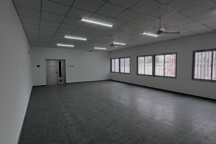 Salón en construcción en la Escuela Concordia de Romang, en el marco del Programa 1000 Aulas
