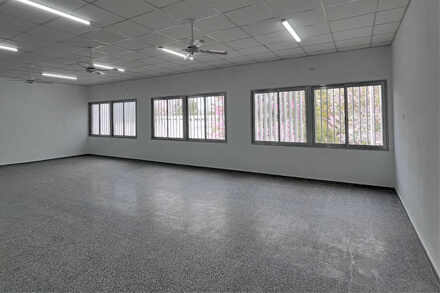 Salón en construcción en la Escuela Concordia de Romang, en el marco del Programa 1000 Aulas