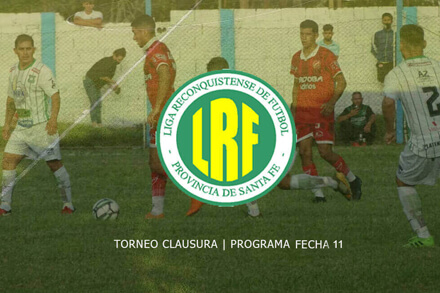 Logo de la Liga Reconquístense con fondo de un partido liguista.