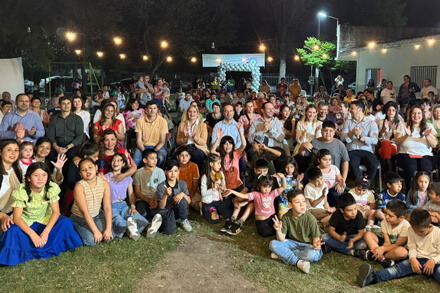 acto por los 40 años del Centro de Acción Familiar “Juan Pablo II” en Villa Ocampo