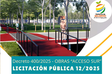 Licitacion pública de equipamientos para el Parque Municipal Los Pinos en el marco del programa de obras del acceso sur a Malabrigo