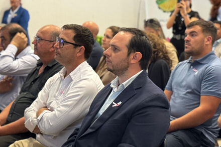 Intendente Cristian Marega participando del encuentro regional del programa Santa Fe Nutre en Malabrigo