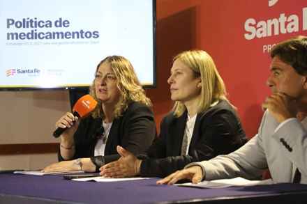 Ciancio y Scaglia presentaron un balance de la compra de medicamentos