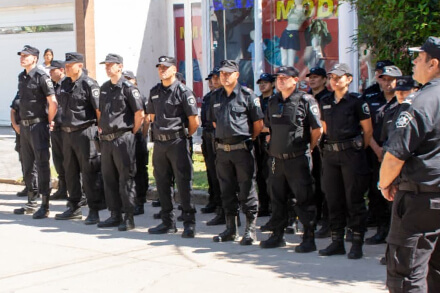 Autoridades policiales inauguran el Comando Radioeléctrico Regional Sur en Calchaquí, dependiente de la Unidad Regional XIX, Santa Fe