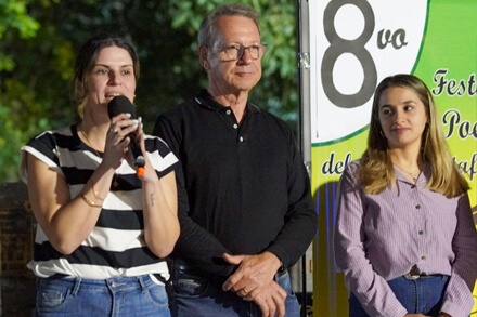 Diputada Charo Mancini participando del Festival de Poesía del Norte Santafesino en Las Toscas, Santa Fe