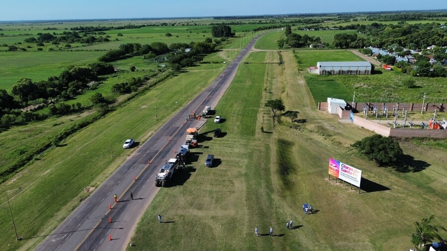Ruta provincial 1, comenzarón los trabajos de repavimentación en el tramo que une Alejandra con El Gusano