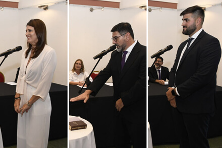 Nuevos concejales de Avellaneda jurando en la sesión especial del 10 de diciembre en el Auditorio Municipal