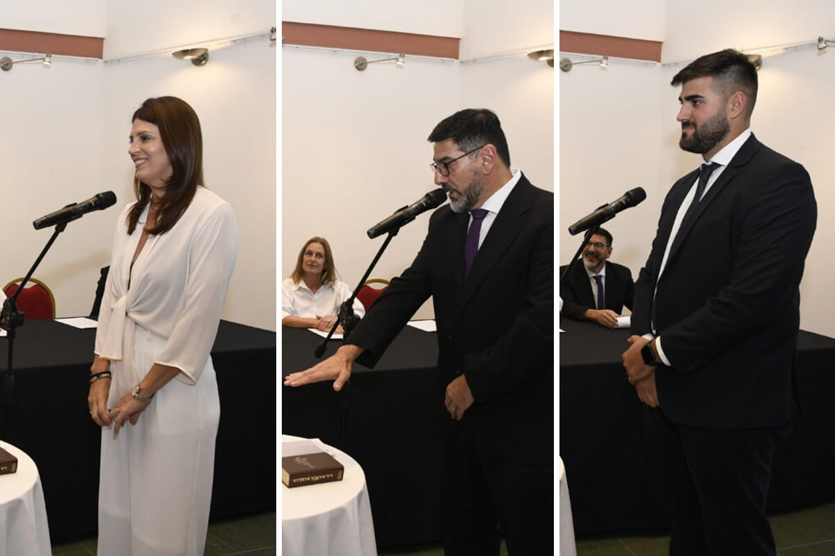 Nuevos concejales de Avellaneda jurando en la sesión especial del 10 de diciembre en el Auditorio Municipal