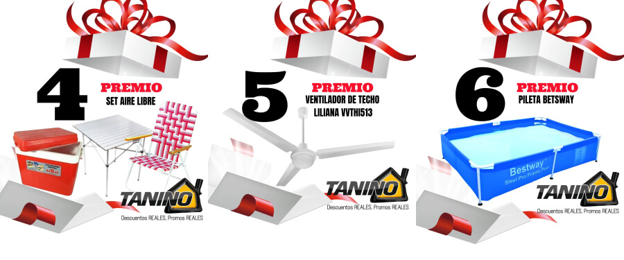 Tanino sorteara premios para quienes realicen compras para estas fiestas y también para quienes estén con sus cuotas al día