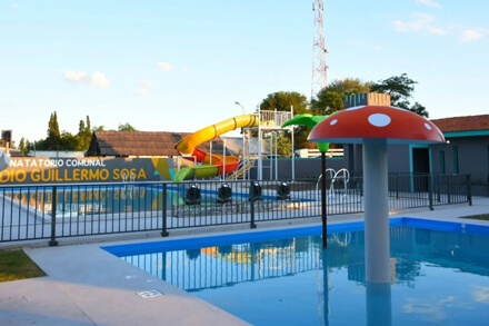 Natatorio comunal Claudio Guillermo Sosa renovado en Ambrosetti con nueva infraestructura y espacios recreativos