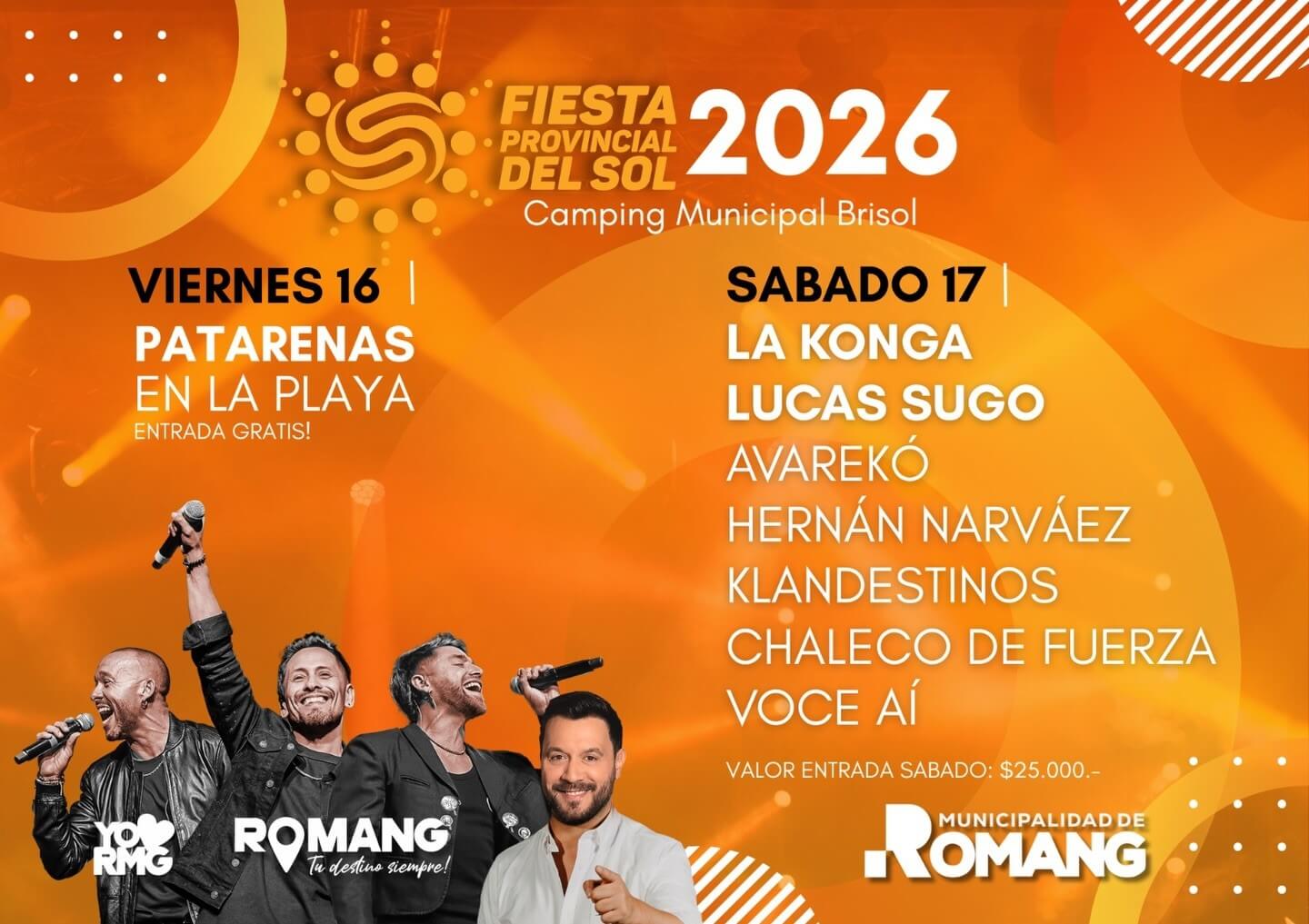 Programa de la Fiesta Provincial del Sol 2026