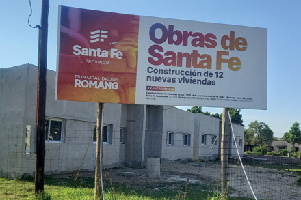 Viviendas en ejecución en Romang en etapa final de construcción del Plan habitacional provincial