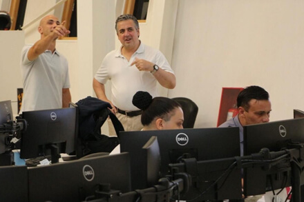 El ministro Pablo Cococcioni visita el centro de monitoreo con cámaras inteligentes del sistema Lince en Santa Fe