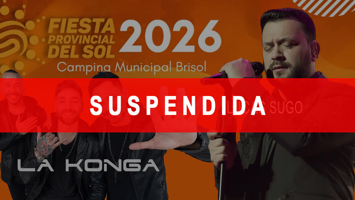 lyer oficial de la Fiesta Provincial del Sol con la palabra suspendida por lluvias en Romang