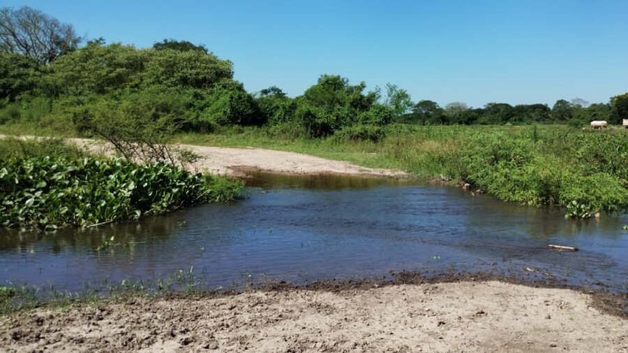 Camino cortado RP 32 Villa Ocampo por crecida de río Paraná