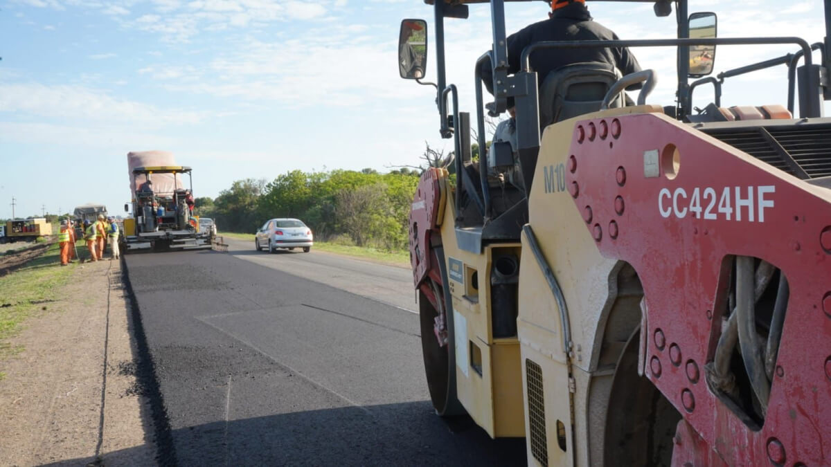 Avance de repavimentación y mejoras en rutas provinciales Santa Fe