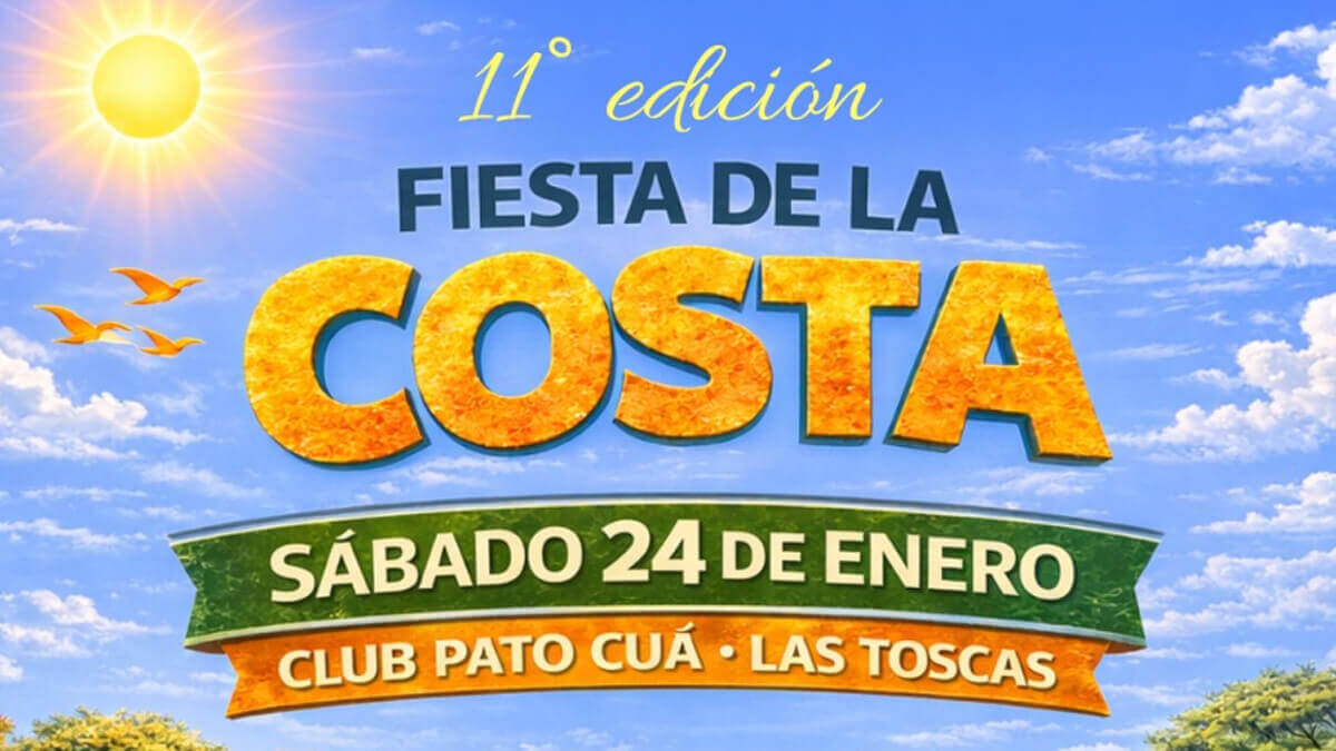 Logo oficial de la 11° Fiesta de la Costa de Las Toscas, evento cultural del norte santafesino