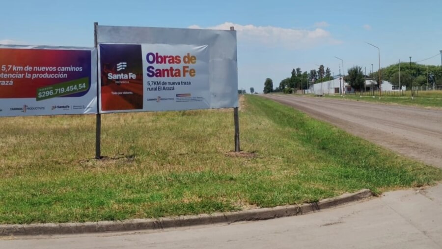 Inicio del camino rural donde se realizará el ripiado en la Ruta Provincial entre El Arazá y El Ricardito