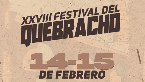Flyer del Festival del Quebracho 2026 en Villa Ana con fechas y artistas