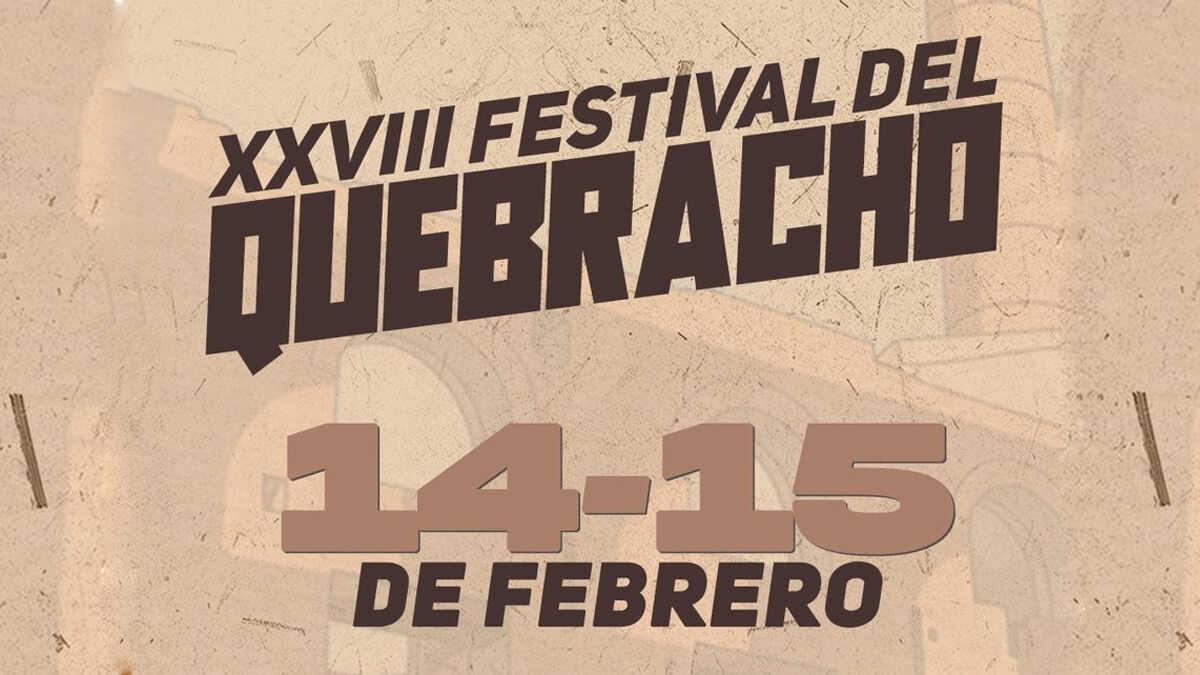 Flyer del Festival del Quebracho 2026 en Villa Ana con fechas y artistas