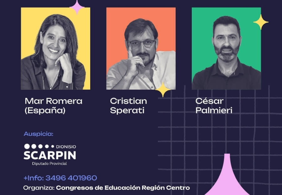 Imagen de Mar Romera, Cristian Sperati y César Palmieri disertantes del Congreso Internacional de Educación que se realizará en Avellaneda