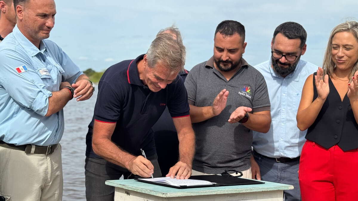 firma del convenio para reparar puente ruta provincial 40 fortin olmos sergio rojas