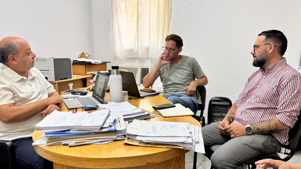 Sergio Rojas reunido con el delegado de Educación Región II Sergio García para analizar la situación de las escuelas del departamento Vera