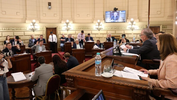 sesión del Senado de Santa Fe aprobación media sanción nueva ley orgánica de municipios debate legislativo