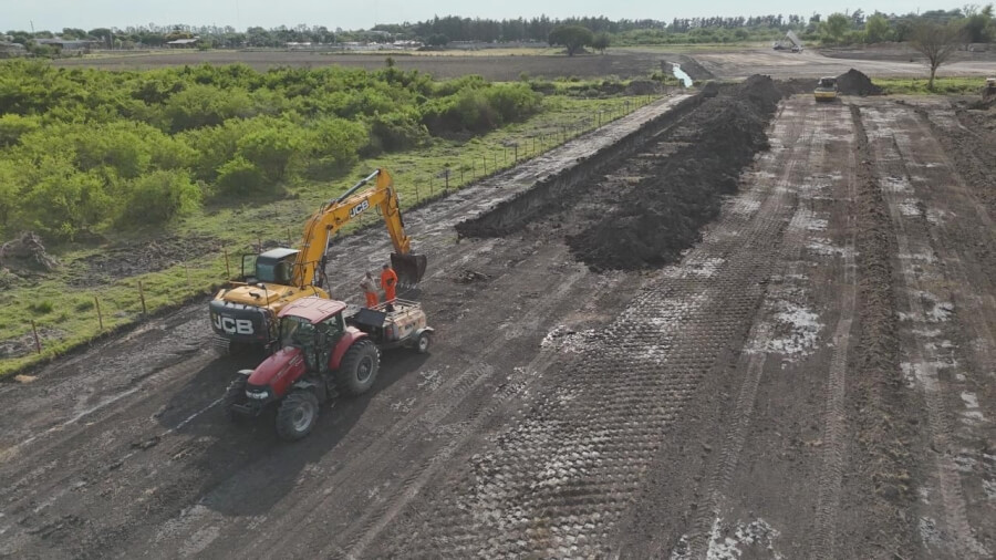 trabajos viales en zona futura tercera vía Reconquista Avellaneda Santa Fe obras infraestructura