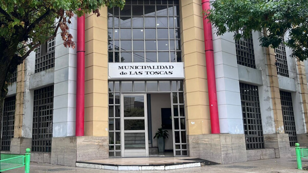 Frente edificio municipal de Las Toscas gestión junta evaluadora discapacidad CUD Santa Fe