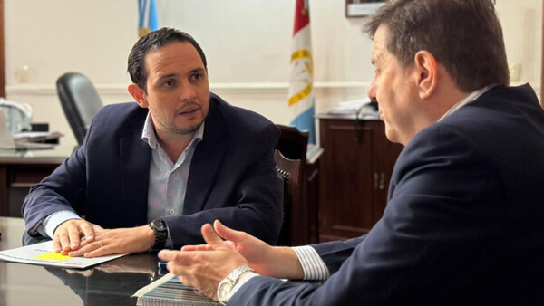 Marega reunido con Horacio Ciancio analizando obras menores y financiamiento en Santa Fe