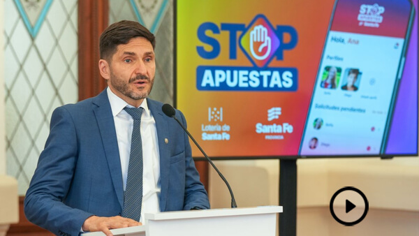 Gobernador Pullaro presenta app StopApuestas control parental Santa Fe