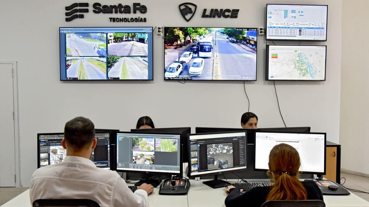 operadores del sistema lince monitoreo con inteligencia artificial santa fe